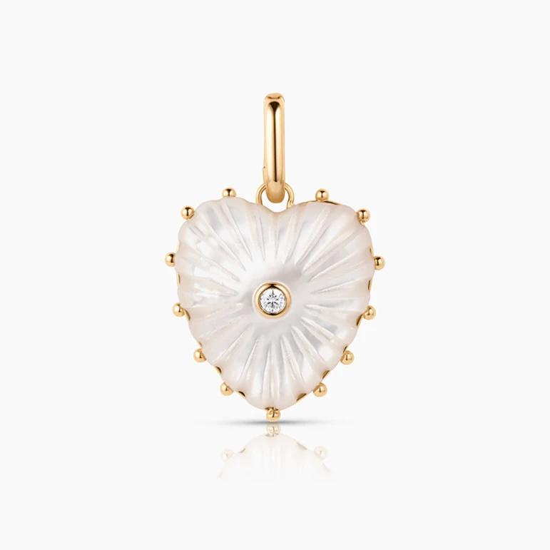 Thatch Malene Mother Of Pearl Heart Clip - Image 2
