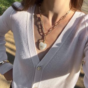 Thatch Malene Mother Of Pearl Heart Clip