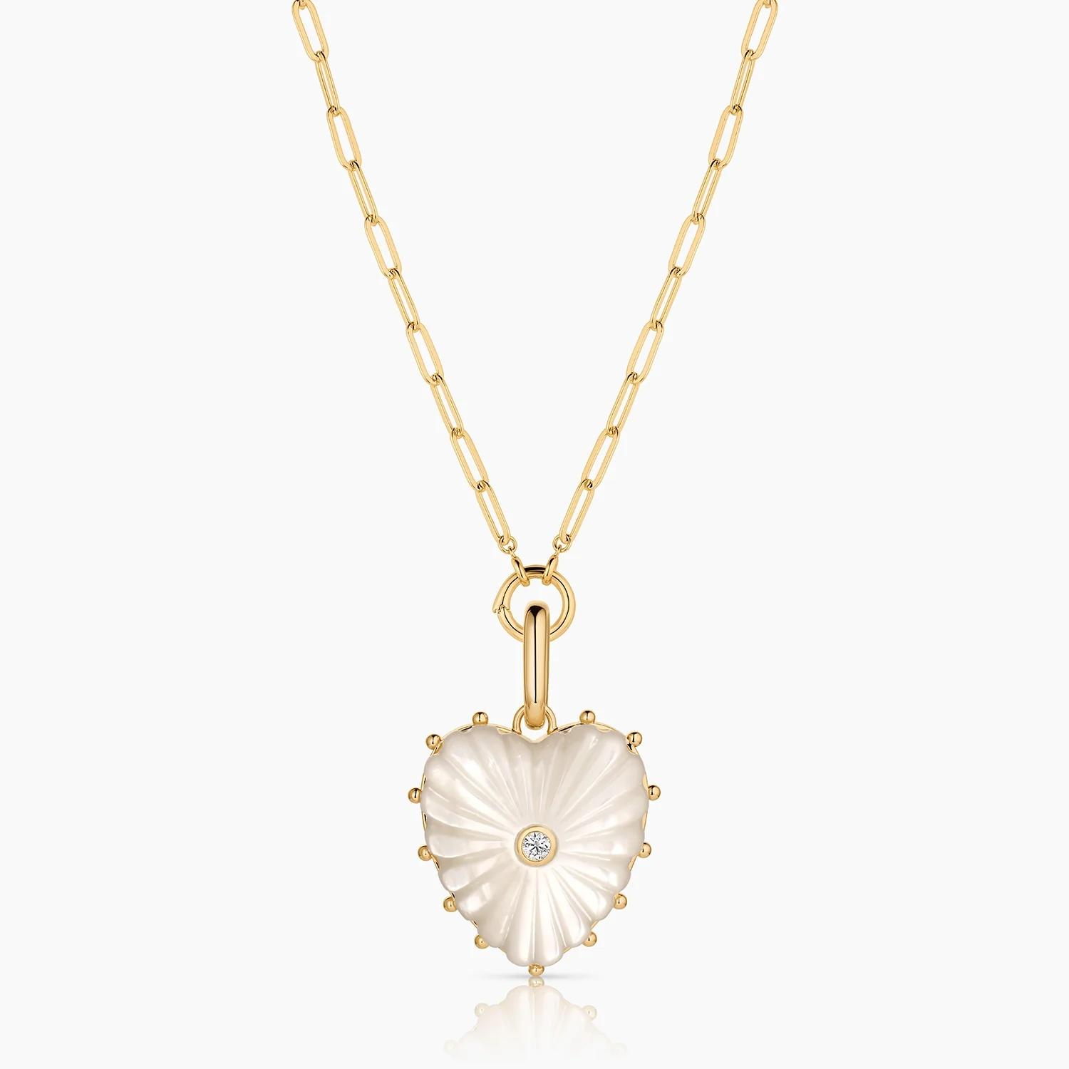 Thatch Malene Mother Of Pearl Heart Clip - Image 4