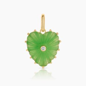 Malene Light Green Jade Clip Charm