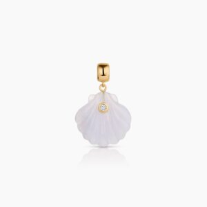 Coquille Blue Lace Bail Charm