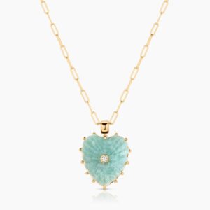 Malene Amazonite Paperclip Necklace
