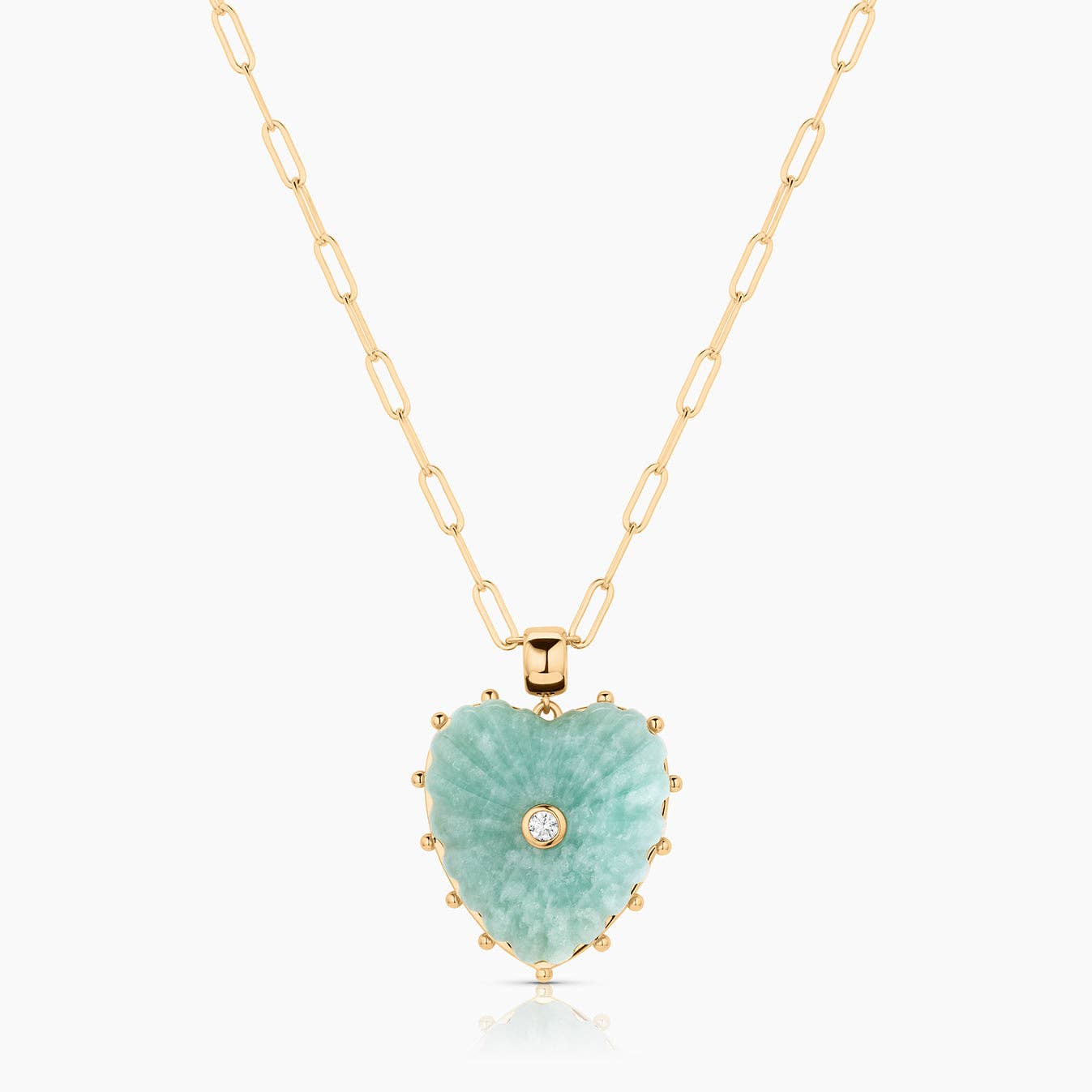 Malene Amazonite Paperclip Necklace
