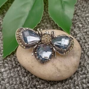 Sparkling Glass Rhinestone Bee Brooch